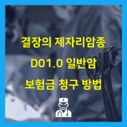 결장의 제자리암종 D01.0 일반암 보험금 청구 방법