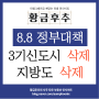 8.8 대책은 3기 신도시와 지방 삭제