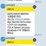 tsly 커버드콜etf 배당금 인증