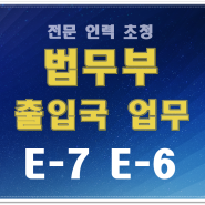 E-6비자 대상 및 발급 절차에 대해