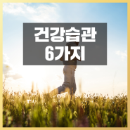 일상 속 건강습관 6가지