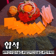 [부산] 민락동 광안리 신상 분위기 술집 '합석' 후기