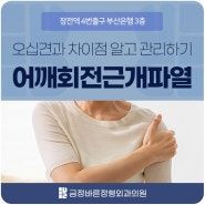 어깨 회전근개파열, 오십견과 차이점 알고 관리