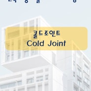 건축시공기술사(용어 서브노트) - 콜드 조인트(Cold Joint)