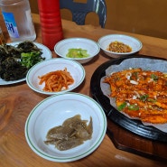 가평 애견동반맛집 널미재고갯마루산채가 소고기더덕구이산채비빔밥 (지락이의 뛰뛰빵빵 식당)