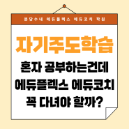 분당수내 자기주도학습, 혼자 공부하는건데 에듀플렉스 꼭 다녀야 하나요?