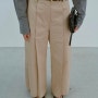 ETHOS 에토스, WIDE PINTUCK TROUSERS 베이지 컬러 구매후기