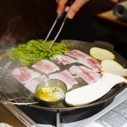 구성 좋은 군자역 고기집 삼겹살 맛집 노릇