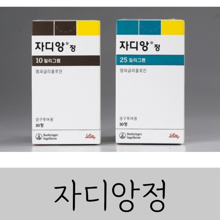 자디앙정 10mg 25mg 당뇨 효과 부작용 복용법 주의사항 효능 효과 성분 이것 꼭 확인해야