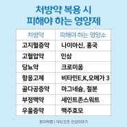 처방약 복용시 피해야 하는 영양제