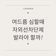 여드름피부관리 자외선차단제 바를까? 말까?