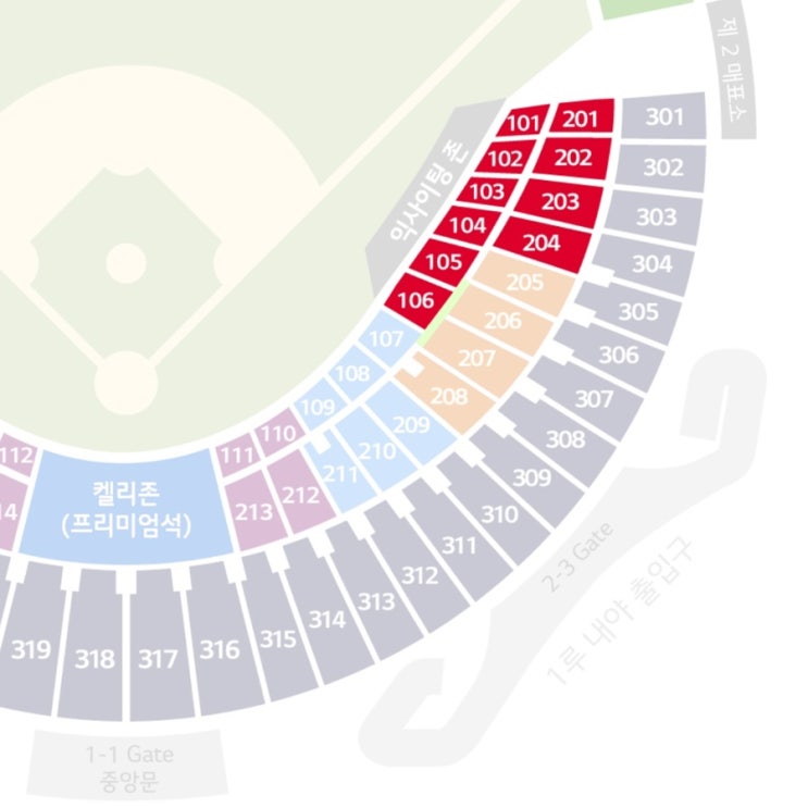 잠실 종합운동장 야구장 | 1루 레드석 101블록 15열 223번 시야 GS 25 X LG TWINS 유니폼 구입 후기 ...