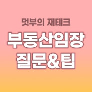 부동산 임장 질문과 팁, 좋은 사장님 찾는 법