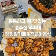 집에서 먹은 내돈내산 통통하고 왕맛있는 송쭈집쭈꾸미 (캠핑밀키트, 집들이음식추천)