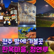 전주 야경 밤에 가볼만한곳 한옥마을 남천교 청연루