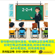 유아원어민영어과외,미국수학과외,AP수학과외, 미국과학과외