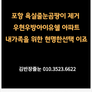 포항 욕실줄눈곰팡이 제거 우현우방아이유쉘 아파트 내가족을 위한 현명한선택