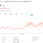 매월 주는 고배당 알고보면 내돈내산 6탄 엔비디아(NVDA) 옵션 일드맥스 커버드콜 NVDY ETF 주가