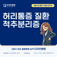 백석화정행신 더자인병원, 허리통증 질환 척추분리증이란?