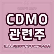 cdmo 관련주 생물보안법 대장주식