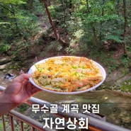 무수골 계곡 맛집 자연상회 빈대떡 도토리묵