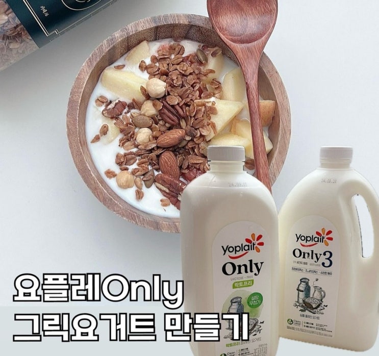 수제 그릭요거트 만들기 요플레 Only 락토프리 플레인요거트 : 네이버 블로그