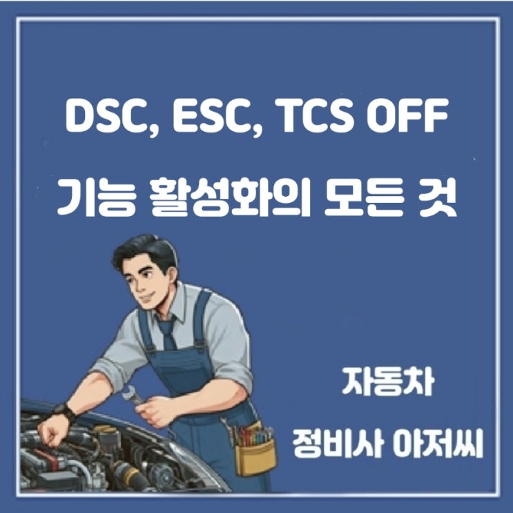 DSC, ESC, TCS OFF 기능 활성화의 모든 것 : 네이버 블로그