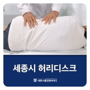 세종시 허리디스크 통증이 너무 심하다면