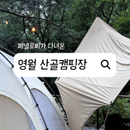 강원도 영월 산골캠핑장 | 계곡 앞 캠핑 사이트가 이런 거구나