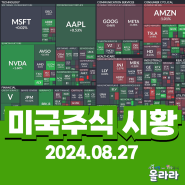 오늘 8월 27일 미국주식 시황 엔비디아 실적발표 시간