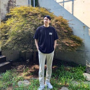 남자 반팔티 추천 니티드 KNITTED 데일리한 코디