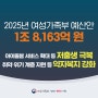 2025년 여성가족부 예산안 1조 8,163억 원