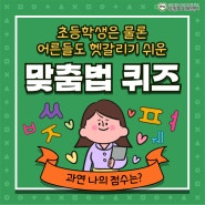 초등학생도 어른도 틀리기 쉬운 헷갈리는 맞춤법 Quiz💯