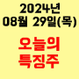 오늘의 시장 특징주 2024년 8월 29일(목)