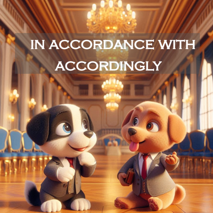 원어민 영어표현 in accordance with, accordingly 뜻 예문 : 네이버 블로그