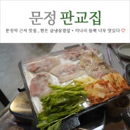 문정역 근처 맛집 문정동 삼겹살 판교집 (feat. 냉삼)