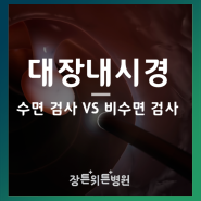 수면 대장내시경검사 vs 비수면 내시경검사 (AI 대장내시경검사)