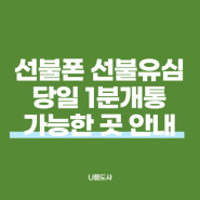 전주 모빙 선불폰 선불유심 가능한 곳