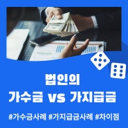 법인의 가수금 vs 가지급금의 차이?