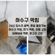 남동구 논현동 식당 하수구 막힘 배관 청소 하수구 스프링 걸렸을 때 꺼내는 방법