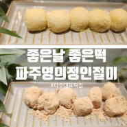 파주영의정인절미 좋은날좋은떡 요아정 레시피로 맛있는 디저트 변신