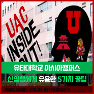 [유타대학교 아시아캠퍼스 인사이드 아웃!] 신입생 필독! UAC에서 알면 유용한 5가지 꿀팁💛