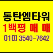 동탄테크노밸리 엠타워 드라이브인 층 1백 평 지식산업센터 매매