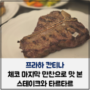 프라하 칸티나 체코 마지막 만찬으로 맛 본 스테이크와 타르타르