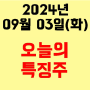 오늘의 시장 특징주 2024년 9월 3일(화)