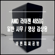 AMD 라이젠 4650G 르누아르 / 영상 감상 및 일반 사무용 가성비 조립 PC