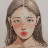 회원님이 두고 가신 그림, 인물 수채화 살리기~~^^