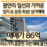 부산 광안리 상가매매 / 광안리 일선과 아주 가까운 코너 상가