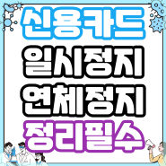 신용카드 일시 연체 정지 해결해야 하는 이유