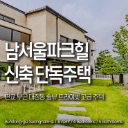 대장동 남서울파크힐 단독주택 매매/전세/월세 판교 부근 신축